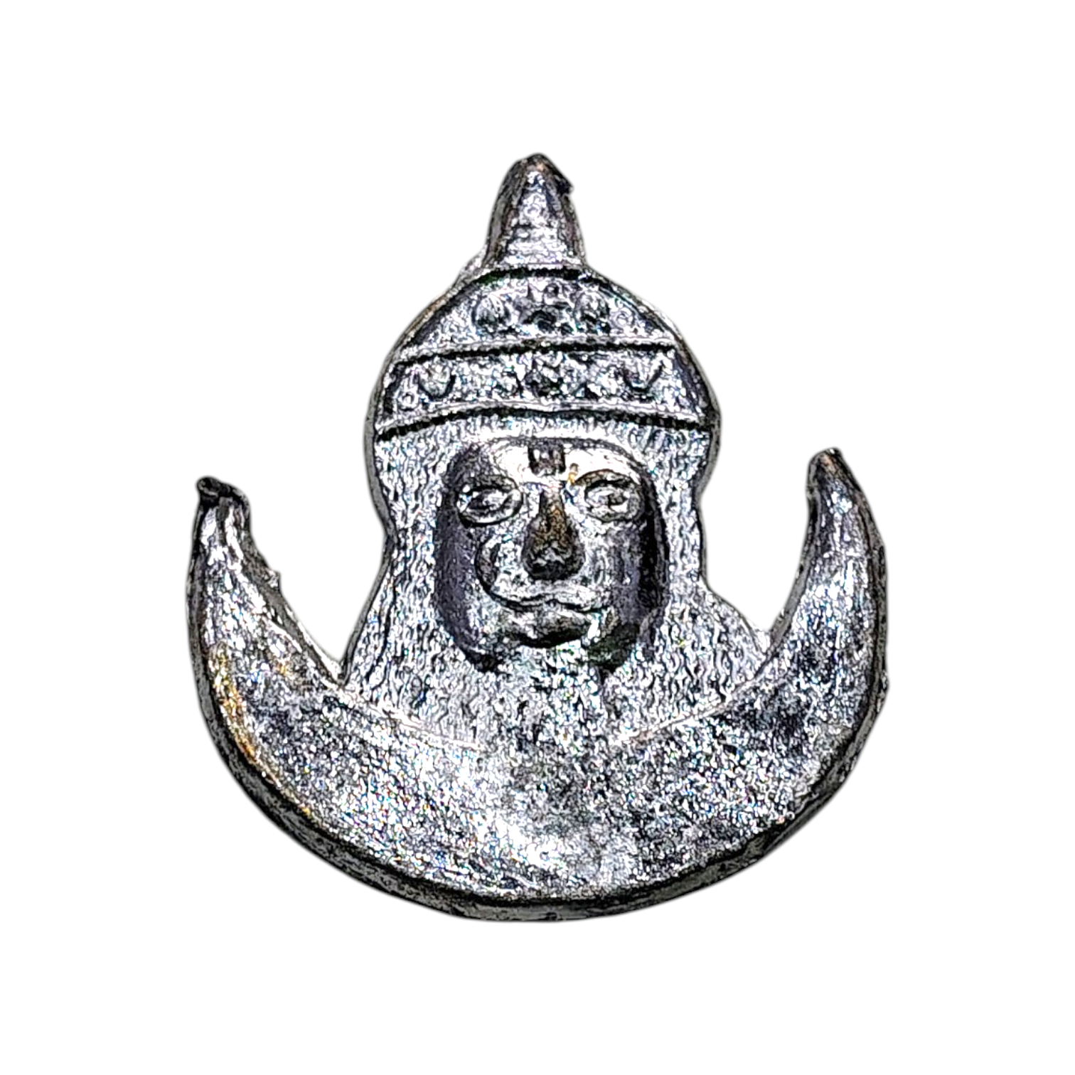 Silver Finish Metal Chandra Dev (Moon) Figurine